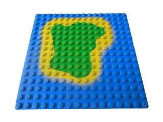 1x Lego Bauplatte Wasser Insel 3867 [125x125 cm/16x16 Noppen] blau