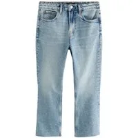 Next Caprijeans Verkürzte Comfort Stretch Schlagjeans, Kurzgröße (1-tlg)