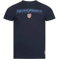 Geographical Norway Kurzarmshirt Geographical Norway T-Shirt Herren Shirt Hemd Sommer Baumwolle Print