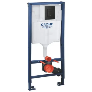 Grohe Rapid SL 3 in 1 Vorwandelement 388112430 Bauhöhe 1,13 m, Schwarz matt