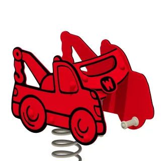 Robuste Federwippe Abschleppwagen Rustey für öffentliche Spielplätze - HDPE Kunststoff wetterfest - Langlebiges Spielgerät ab 3 Jahren - Wickey