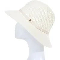 Adel Accessoires Sonnenhut Damen Sonnenhut mit Lederband – 50–55 cm – Sommerhut Papier