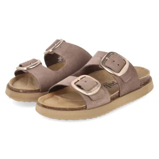 Palado Pantoletten KORMOS - Gr. 36 - Taupe - Rauleder