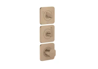Hansgrohe Thermostat Modul 380/120 Unterputz FS Axor Citterio C 3 Verbr.Cubic brushed red gold, 497 49711310