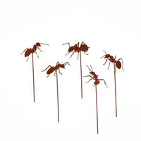 UNUS GARDEN Gartenstecker Rost mit 5 Ameisen Roststecker (5er Set) Gartendeko Rostdeko Dekostecker rostige Deko Garten robust