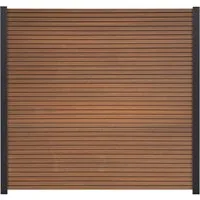 GartenLand Zaun Shadowline WPC Co-extrudiert ca. 180x180 cm, (Set, Ohne Pfosten, ca. 180x180 cm), Lamellen Co-Extrudiert, besonders haltbar, Pflegeleicht