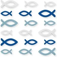 itenga Streudeko itenga Streudeko Fische 144er Pack aus Holz in 3 Größen und 3 Farben