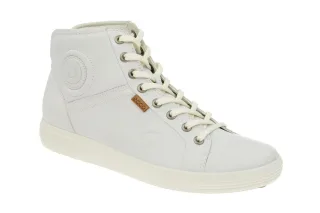 Ecco 43002301007 Soft 7 Ladies Mid Cut Lace Stiefeletten Wei? - White Echtled...