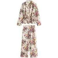 LAURA ASHLEY Pyjama Laura Ashley Uffington Roses Satin-Schlafanzug (2 tlg)