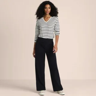 Starfish Jersey-Freizeithose mit weitem Bein für Damen, Damen, size: regular, Grau, Baumwoll-Mischung, by Lands' End