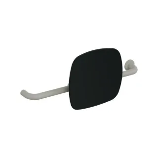 Hewi 801 Rückenstütze 801.51B9263R95 Wandabstand 150mm, Ausführung rechts, matt, Lehne tiefschwarz, felsgrau