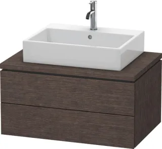 Duravit L-Cube Konsolenwaschtischunterbau wandhängend Eiche dunkel gebürstet Matt 820x547x400 mm - L LC581707272