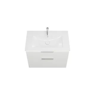 Burgbad Mineralguss Waschtisch-Set Eqio Weiß Hochglanz/Alpinweiss, SEZE082F2009C0001 SEZE082F2009C0001