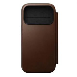 Nomad Modern Leather Folio iPhone 17 Pro Brown
