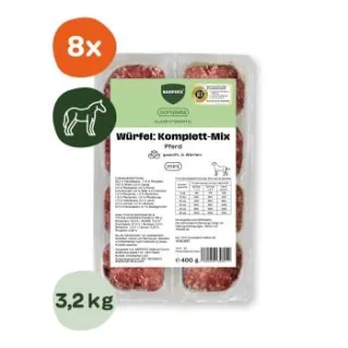 BARFER'S Würfel: Komplett-Mix Pferd 8x400 g