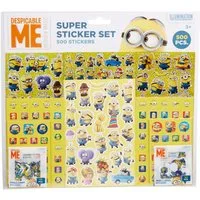 Minions Sticker Set 500 Stück Mehrfarbig Aufkleber Kinder Basteln Deko, (Set 500-tlg)