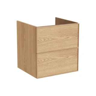 VitrA New Metropole Edge Waschtischunterschrank mit 2 Vollauszügen 58 x 52 x 60 cm (BxTxH),67358 67358