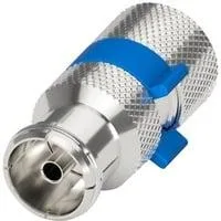 Easy-Installation IEC/Koax-Buchse silber/blau, 6,5 - 8,0 mm