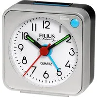 FILIUS zeitdesign Quarzwecker Wecker, Reisewecker, Schlafzimmer, Leuchtzeiger,schleichende Sekunde