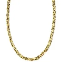 König Design Kette ohne Anhänger, Königskette Herrenkette Männer Kette Halskette Edelstahl - 6 mm