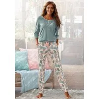 LASCANA Pyjama (Set, 2 tlg) mit gemusterter Hose