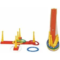 Androni Giocattoli Spielzeug-Gartenset Ringwurfspiel 5 Ringe 40cm aus Kunststoff