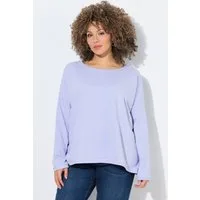 Ulla Popken Sweatshirt Sweatshirt Rollkanten Oversized Rundhals Langarm