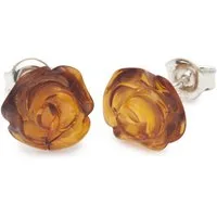 OSTSEE-SCHMUCK Paar Ohrstecker Ostsee-Schmuck Ohrstecker Rose Ohrstecker Rose (2-tlg)