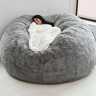 Xmund Nordic Minimalist Bean Bag Chair Slipcover Modern Machine Washable Soft AndDurable Cover For Living Room Home Deco