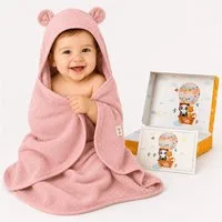 Fuchs & Panda Kapuzenhandtuch Kapuzenhandtuch Baby EXTRA dick, warm & weich aus 100% Bambus, 100% Bambus: Antimikrobiell, Atmungsaktiv, Hypoallergen, Superweich