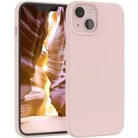 EAZY CASE Handyhülle Premium Silikon Case für Apple iPhone 13 6,1 Zoll, Silikon Schutzhülle mit Kameraschutz kratzfest Cover Rosa / Altrosa