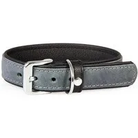 Das Lederband Hunde-Halsband Hundehalsband Vancouver Granite/Black