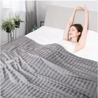 Wohndecke Kühldecke Selbstkühlend doppelseitig, Sommerdecke 150×200/200×220, Elegear, Q-Max>0,5, doppelseitige kühlende Decke, Sofadecke für Sommer Winter
