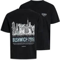 Jack & Jones Rundhalsshirt Jack&Jones T-Shirt schwarz XXL JORYORK Rückenprint