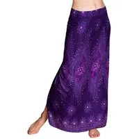 PANASIAM Sommerrock Wickelrock Damen leichter Sommerrock lang aus 100% Viskose Strandrock Pareo Rock - Bikini Cover-up im Boho Stil in farbenfrohen Designs