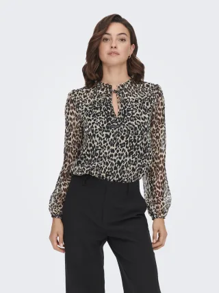 ONLY - ONLDITSY L/S BLOUSE WVN NOOS Black - Gr. - S