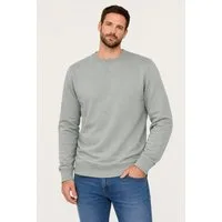 Smith & Solo Sweatshirt Herren, Pullover Baumwolle Loose Fit, Langarm, unifarben