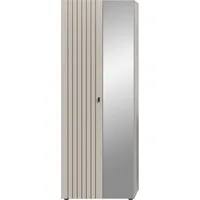 Home affaire Garderobenschrank TATIO, Höhe 192 cm, Rillenoptik, Spiegeltür (1-St) Garderobenschrank, Flurschrank, Dielenschrank