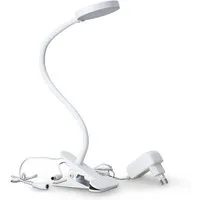 SEBSON LED Steckdosenleuchte LED Klemmlampe Bett 4W - Stecker, dimmbar, neutralweiß, Tischlampe, LED integriert, neutralweiß, Neutralweiß 4000K, 300lm, 4W, Dimmbar in 3 Stufen, inkl. Netzteil