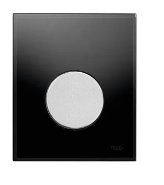 Tece loop Urinal-Betätigungsplatte m. Kart. Gl. schw. glzd. Taste Chr. matt, 9242655 9242655