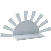 Kids Concept Wandregal Regalbrett Sonne Star hellblau 30 x 12 x 16cm mit Wanddeko-Aufklebern