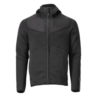 MASCOT Herren Fleece Kapuzensweatshirt mit Reißverschluss CUSTOMIZED Schwarz M - 22603-681-09-M
