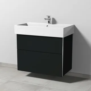 Sanipa 3way Waschtischunterbau zu Duravit Vero Air Waschtisch mit 2 Auszügen, Vulkan-Matt BP4341V