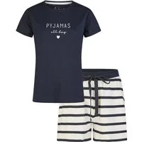 By Louise Shorty Damen Pyjama Schlafanzug kurz (2 tlg) Baumwolle