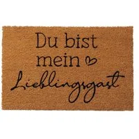 BOLTZE Fußmatte Fußmatte LIEBLINGSGAST natur mit schwarzer Schrift 60x40cm Kokosfaser