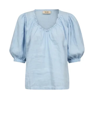 MOS MOSH - MMTaissa Linen Blouse skyway - Gr. - M