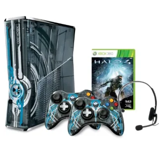 Microsoft Xbox 360 Slim 320GB [inkl. 2 Wireless Controller inkl. Halo 4] schwarz