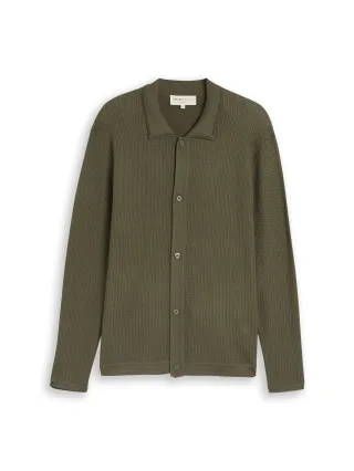 Denim Tom Tailor - Relaxed Fit Strickjacke urban olive green - Gr. - XL
