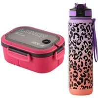 WS-Trend Lunchbox Lunch 4 tlg Set Brotdose 1200 ml Trinkflasche Flasche 1000 ml Besteck, (4-tlg., Spar-Set)