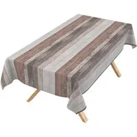 ANRO Tischdecke Wachstuch 3.0 abwischbar Rustikal Holz Tischwäsche (Einzelstück 1-tlg), wasserabweisend PU-Beschichtet Vintage Natur 100x140cm
